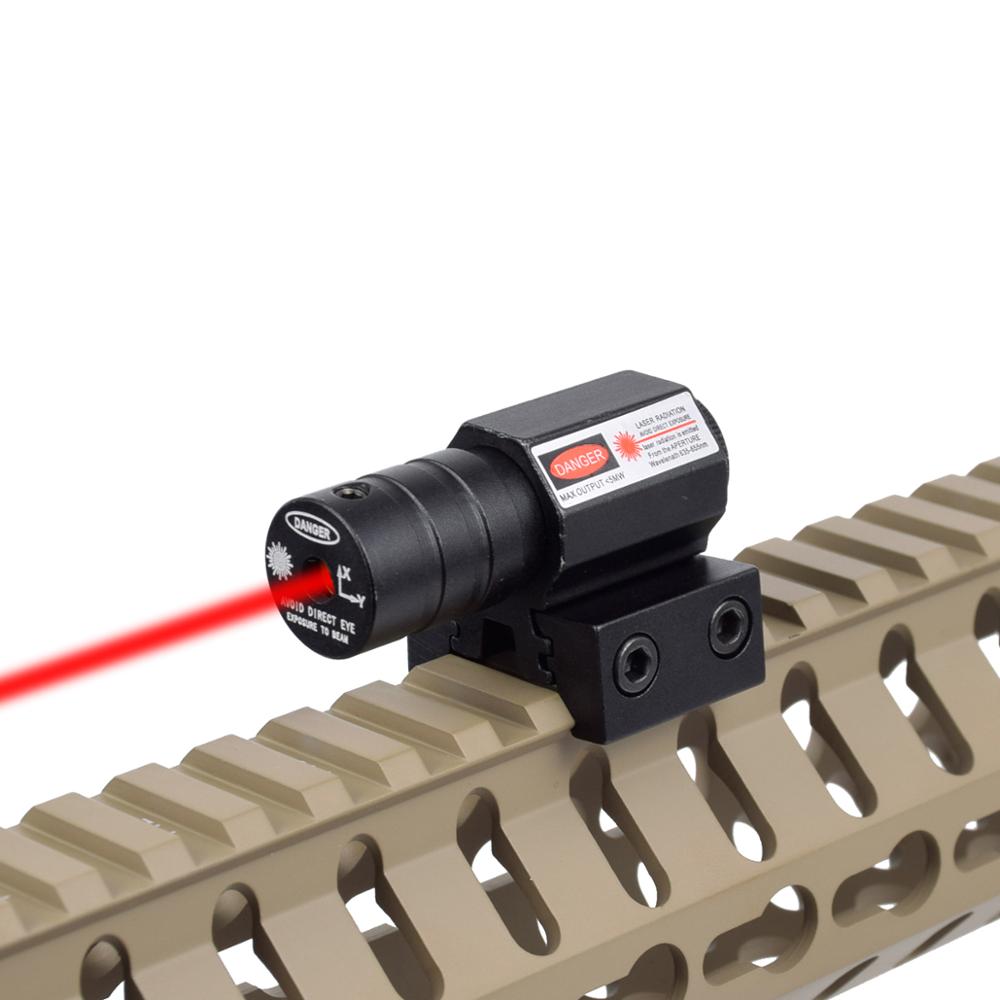 Tactical Mini Red Laser Sight Picatinny Rail For Gun Rifle Pistol Glock Scope 