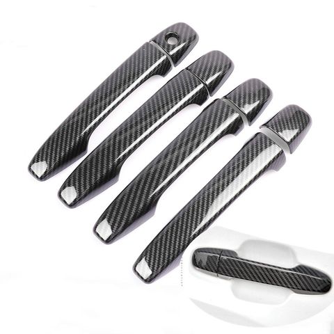 Carbon Fiber Car Door Handle Cover Pad For Toyota Avensis T270 2010 2011 2012 2013 2014 2015 2016 2017 2022 Styling Accessories ► Photo 1/6