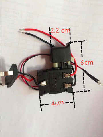 Jlevel FA021A-51XX with cable （ Small head button ）7.2-24V drill swtich FA021A 16A DC Jlevel switch ► Photo 1/3