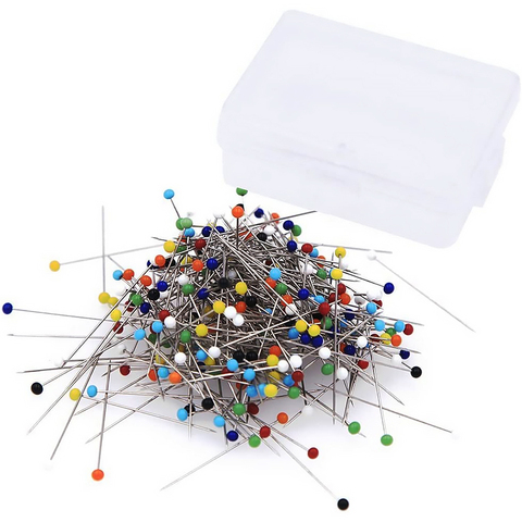 New Portable 250PCS/Set DIY Round Pearl Head Pins Mixed Colors Straight Quilting Needles DIY Sewing Crafts Pins With Box ► Photo 1/6