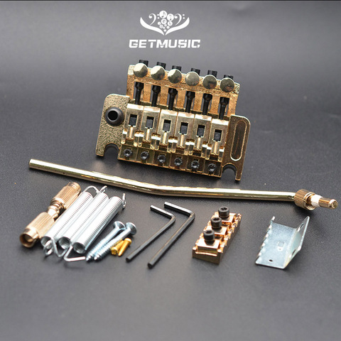 Electric Guitar Tremolo Bridge Systems with logo Double Locking Edge with Whammy Bar Black Gold Chrome ► Photo 1/6