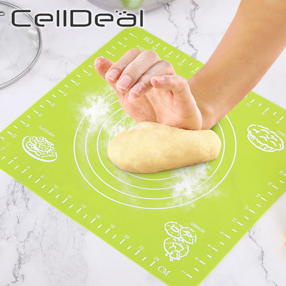 Silicone Dough Non Stick Rolling Pad Mat Baking Fondant Pastry Clay Mat Cooking 