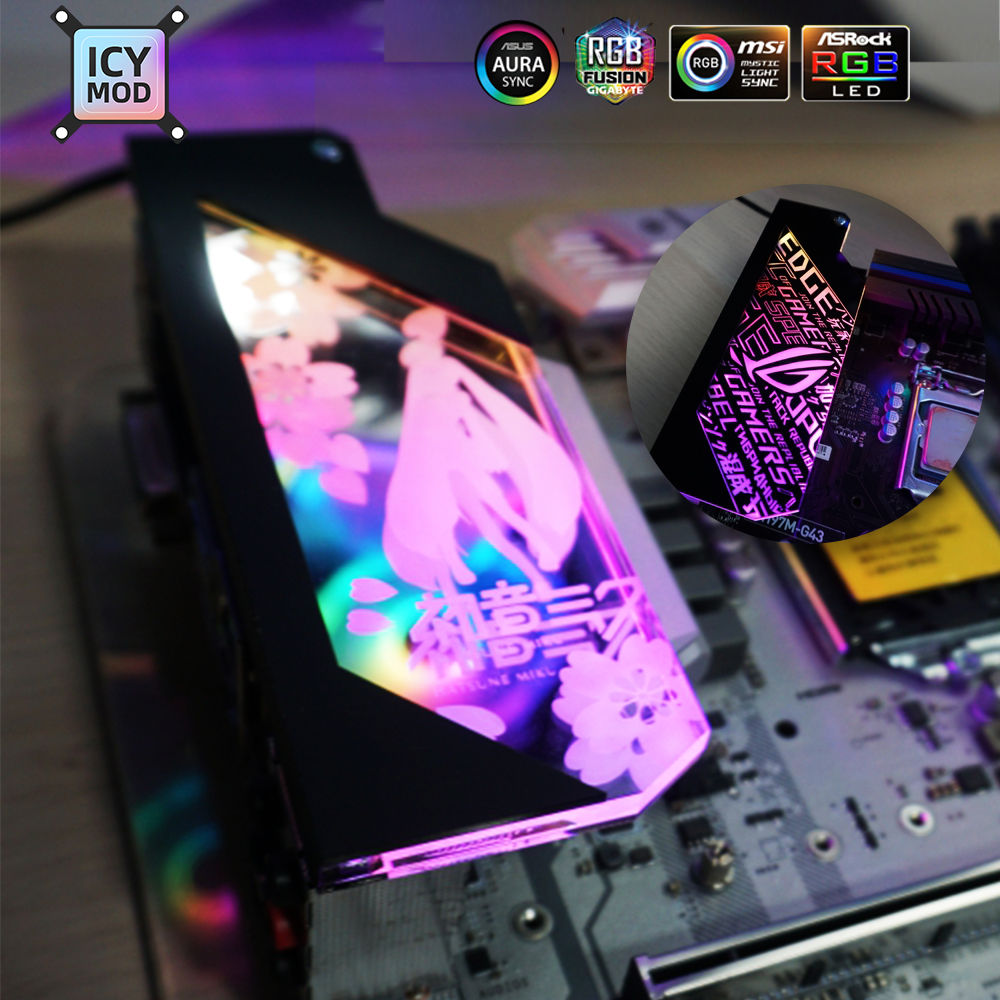 RGB Motherboard IO Lighting Panel Customizable MOBO Decoration 5V