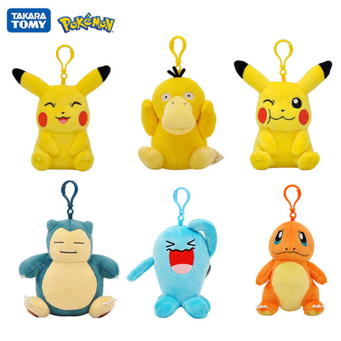 12cm Pokemon Plush Toy Anime Cartoon Figures Pikachu Snorlax Psyduck Plush Keychain Pendant Doll Kids Toy Xmas Gift ► Photo 1/6