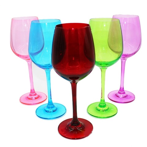 Crystal glass goblet red wine cup wine cup home decoration Champagne Cup color wine cup ► Photo 1/5