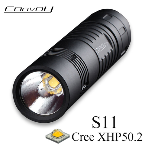 LED Flashlight Convoy S11 CREE XHP50.2 Linterna Powerful Hand Light 2400lm Torch Outdoor Sports Lanterna Work Lamp Hunting Light ► Photo 1/6