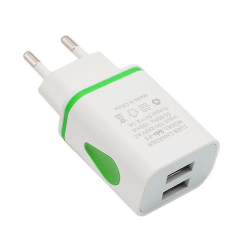 Phone Universal 2.1A 5V LED 2 USB Charger Fast Wall Charging Adapter US/EU Plug USB Charger For iPhone For Samsung For HTC ► Photo 1/6