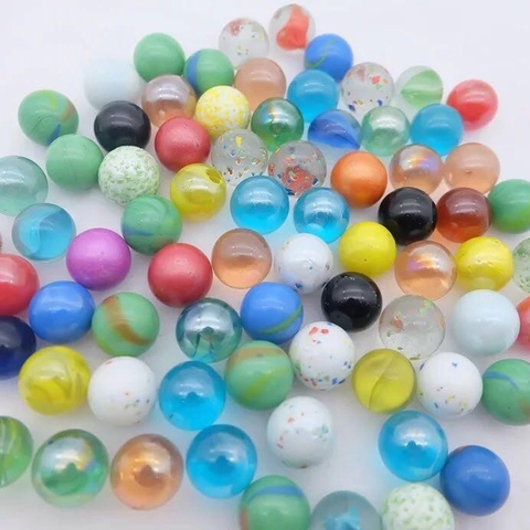 50/100/150pcs of glass ball 16 mm cream console game pinball machine cattle small marbles pat toys parent-child machine beads ► Photo 1/6