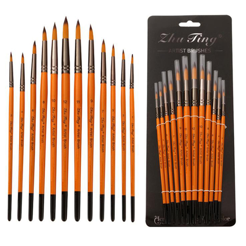 12Pcs/Set Fine Hand-painted Thin Hook Line Pen Drawing Art Pen Paint Brush Art Supplies Nylon Brush Painting Pen ► Photo 1/6