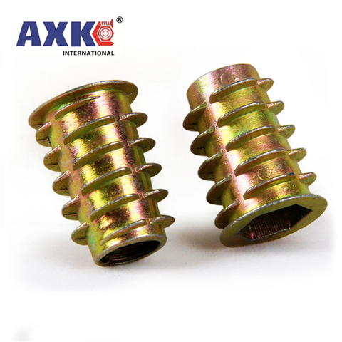 10X M4 M5 M6 M8 Metal Hexagon Hex Socket Head Embedded Insert Nut E-Nut for Wood Furniture Inside and Outside Thread Zinc-alloy ► Photo 1/6