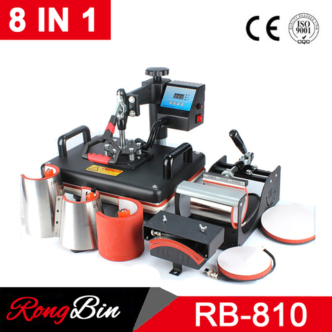 Cheap 8 in 1 30*38CM  Combo Heat Press Printer Sublimation Machine Heat Press Machine For T-shirts/Cap/Mug/Phone Cases/Bottle ► Photo 1/6