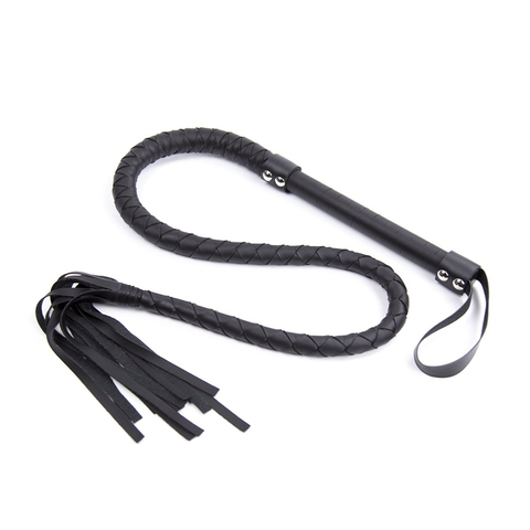 High Quality Black Faux Leather Bullwhip Horse Whip ► Photo 1/6