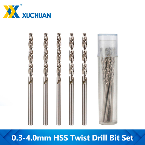 Twist Drill Bit Set Spiral Router Bit High Speed Steel Straight Shank Drill 0.3-4.0mm For Wood/Metal Tool Hole Cutter Mini Drill ► Photo 1/4