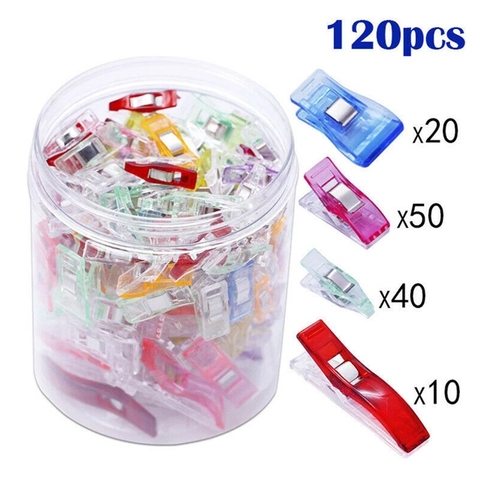 50/100/150pcs/Box DIY Patchwork Colorful Plastic Clothing Clips Holder For Fabric Quilting Craft Sewing Knitting Garment Clips ► Photo 1/6