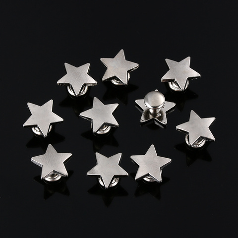 100Pcs 10mm DIY Punk Rock Silver Decorative Studs And Spikes