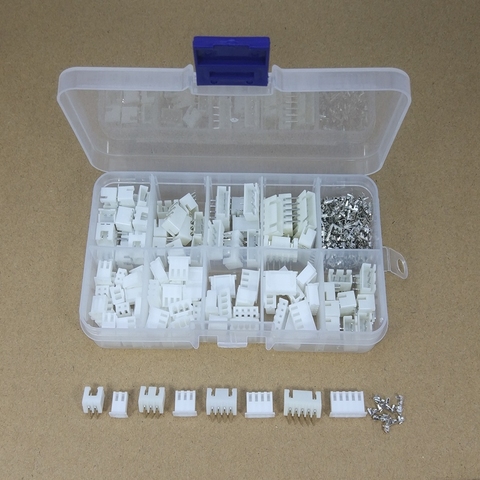 60 sets Kit 2p 3p 4pin Right angle 2.54mm Pitch Terminal / Housing / Pin Header Connector Wire Connectors Adaptor XH Kits in box ► Photo 1/4