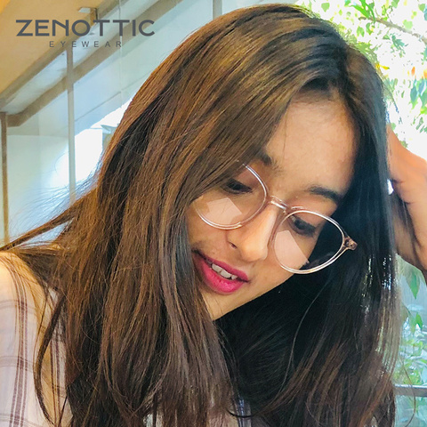 ZENOTTIC Retro Acetate Glasses Frame For Women Optical Myopia Clear Lens Prescription Eyeglasses Round Spectacle Frames Eyewear ► Photo 1/1
