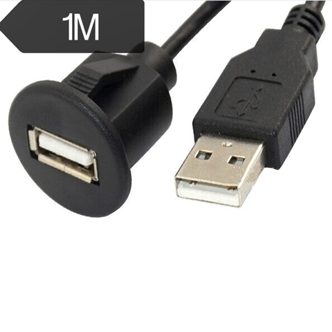 1m Car Dash Board Mount USB 2.0 A Male To A Female Socket Extension Panel Cable ► Photo 1/4