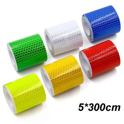 5cm*300cm Car Reflective Tape Decoration Stickers Car Warning Safety Reflection Tape Film Auto Reflector Sticker on Car Styling ► Photo 1/6