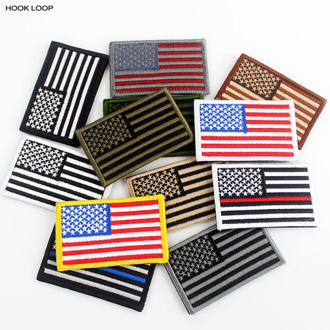 America US National FLag Patches Tactical USA Army Badge Embroidered 3D Stick on Caps Uniform Backpack DIY Patchwork ► Photo 1/6