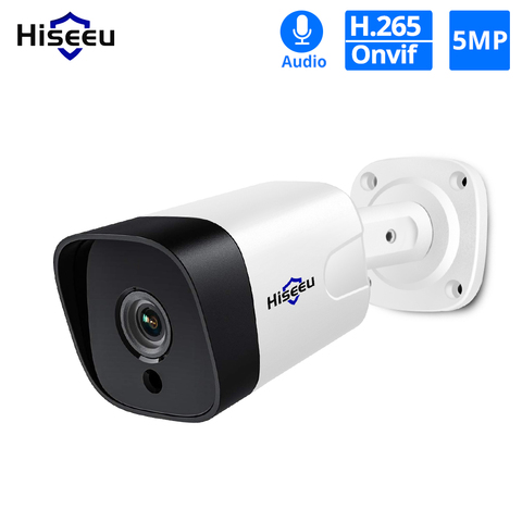 Hiseeu 5MP 2MP Surveillance POE IP Camera Audio H.265 1080P Outdoor Waterproof Security CCTV Camera ONVIF for POE NVR P2P ► Photo 1/6