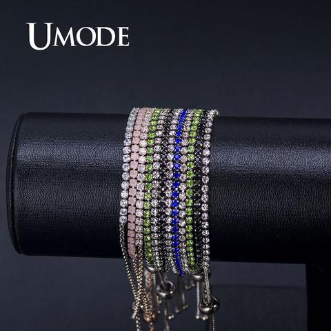 UMODE 4 Colors Fashion Cubic Zirconia Tennis Bracelet & Bangles for Women Gift New Luxury  Armbanden Voor Vrouwen Bijoux UB0124X ► Photo 1/6