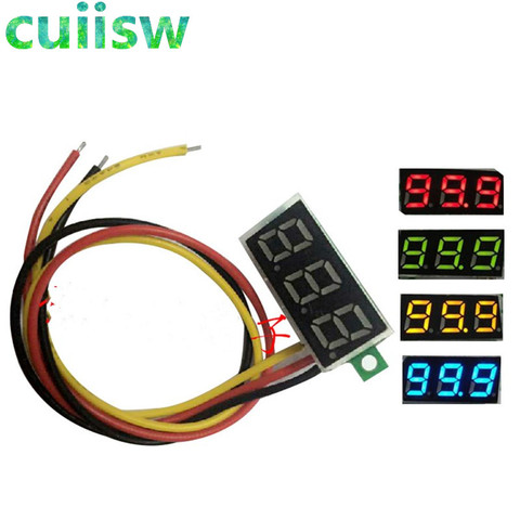 0.28 inch DC 0-100V 3-Wire Mini Gauge voltage meter Voltmeter LED Display Digital Panel Voltmeter Meter Detector Monitor Tools ► Photo 1/6