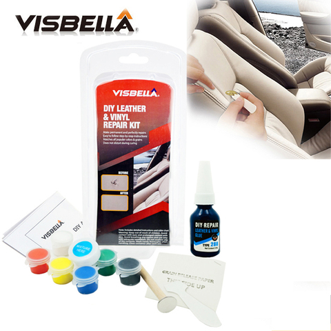 Vinyl & Leather Fix Kit: Filler Repair Putty & Tools for Upholstery