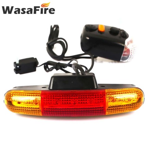 WasaFire 7 LED Bicycle Turn Signal Light with Horn MTB Front Rear Lights Bike Directional Brake Lights Cycling Taillight Lamp ► Photo 1/6
