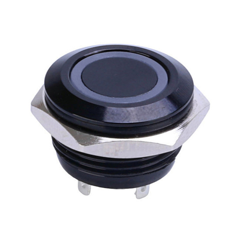 16mm/19mm/22mm  Super Short Touch Push Button Black Housing 6pins RGB Red Green Blue Tri-color LED Illuminated Switch ► Photo 1/6