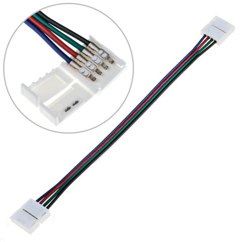 5-100pcs 2pin 3pin 4pin 5pin 6pin double clip Connector Cable For 5050 3528 3014 WS2812b LED single color RGB RGBW Strip light ► Photo 1/6