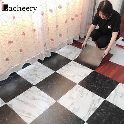 Waterproof Floor Stickers Self Adhesive Marble Wallpapers Kitchen Wall Sticker House Renovation DIY Wall Ground Paster Decor ► Photo 1/6
