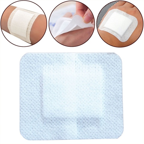 10Pcs/lot Large Size Hypoallergenic Non-woven  Adhesive Wound Band Aid Bandage Large Wound First Aid 6*7cm ► Photo 1/6