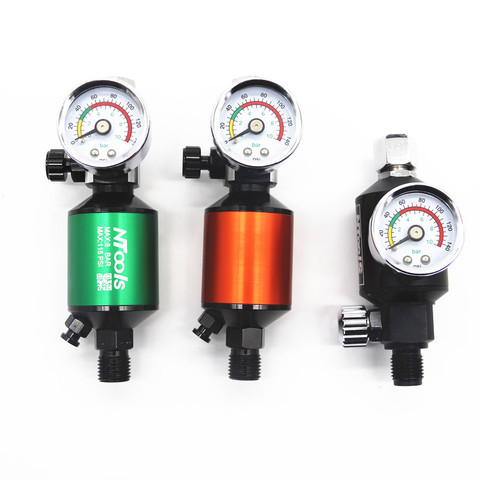 Air Regulator with Air Filter Spray Gun Air Regulator Gauge Air Spray In-Line Water Trap Filter Tools Paint Spray Gun Regulator ► Photo 1/6