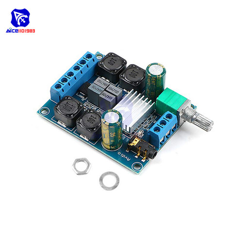 diymore TPA3116 D2 50Wx2 Dual Channel DC 4.5-27V Digital Power Amplifier Board 2 CH Stereo High Efficiency Reverse Protection ► Photo 1/6