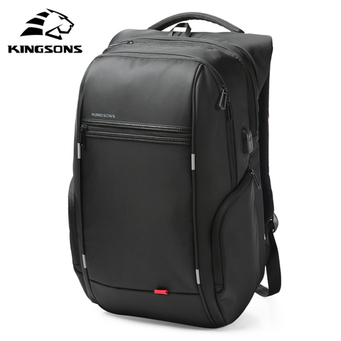 Kingsons Men Backpacks 13'' 15'' 17'' Laptop Backpack USB Charger Bag Anti-theft Backpack for Teenager Fashion Male Travel ► Photo 1/6