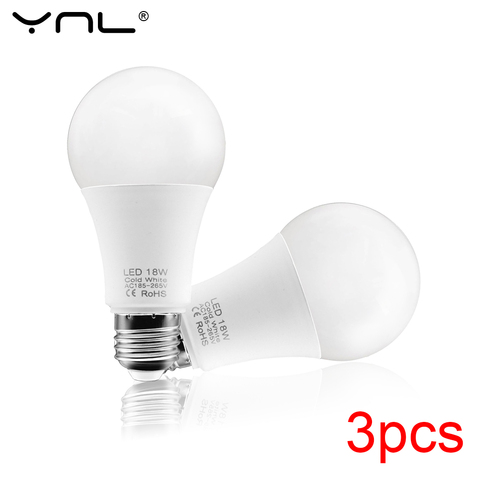 3pcs/lot LED E27 LED Bulb Lamp AC 220V 240V 18W 15W 12W 9W 6W 3W Lampada LED Spotlight Table Lamp Cold White/Warm White LED Lamp ► Photo 1/6