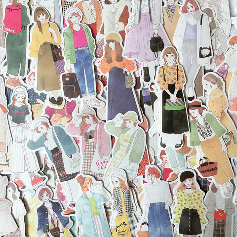 110pcs/set couple fashion character stickers DIY scrapbooking base collage mobile phone computer diary decoration stickers ► Photo 1/6