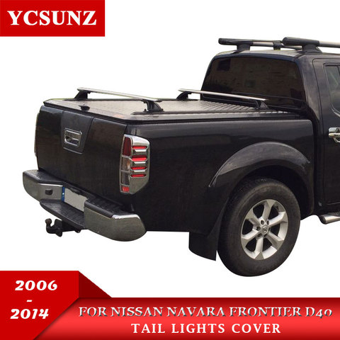 Car Chrome Navara 2006 Accessories Tail Light Cover Lamp Trim For Nissan Frontier Navara D40 2006-2013 Car Styling Plate Part ► Photo 1/6