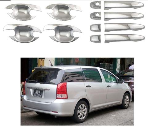 For Toyota Wish 2003 2006 2009 ABS door handle bowl Chrome Accessories Stickers Car Styling ► Photo 1/6