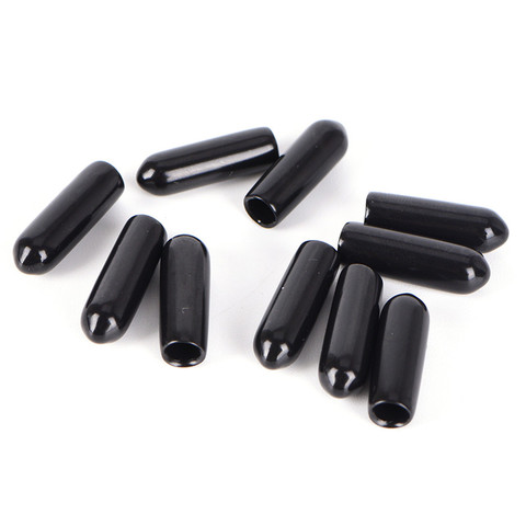 10PCS Black Rubber End Caps 3/4/5/6/7/8MM For 4 Lines Quad Stunt Kite Fixed Parts ► Photo 1/6