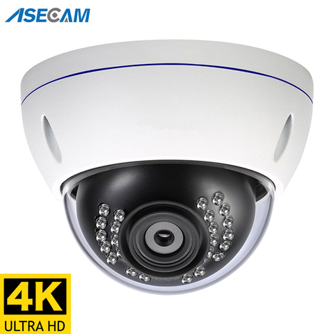 Hikvision Compatible 8MP 4K IP Camera POE Outdoor H.265 Onvif Metal Indoor Dome CCTV Night Vision 4MP Surveillance Camera ► Photo 1/2