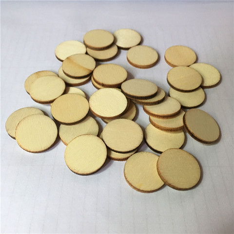 100Pieces 10mm 20mm 30mm Round Wood Cutout Circles Chips for Board Game Pieces,Arts & Crafts Projects,DTY Ornaments ► Photo 1/6