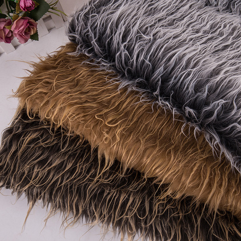 160*100cm  falling water double color faux plush fur fabric for coat pillow case vest Fur collar long hair plush fur tissu telas ► Photo 1/4