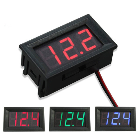 DC4.5V-30.0V Waterproof Digital Voltmeter Car Boat Motorcycle 0.56inch LED Display Volt Voltage Meter Mini Tester Panel Ammeter ► Photo 1/6