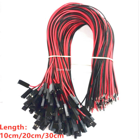 20pcs/lot 2Pin Dupont Cable 2 Pin Female Jumper Connector Wire 2P 10cm/20cm/30cm Length For 3D Printer ► Photo 1/2