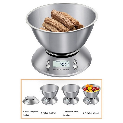 Kitchen Weight Scale With Bowl Sencor Digital Food Weighing Kitchen Tool  5kg