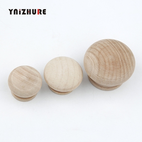 28/34/44mm Crude wood Cabinet Drawer Wardrobe Knobs Door Pull Kitchen Handle Furniture Hardware Natural Wooden ► Photo 1/6