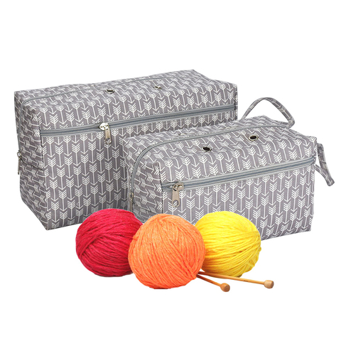 Yarn Storage Bag Organizer with Divider for Crocheting Knitting