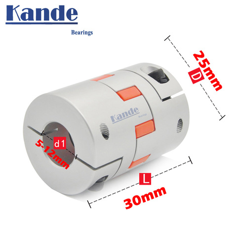 BW Three Jaw D25L30 Coupler Aluminium Plum Flexible Shaft Coupling Motor Connector CNC Flexible Coupler 5/6/6.35/8/10/12mm ► Photo 1/6